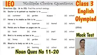 Olympiad Exam for Class 3 English 2023 | English  Olympiad Mock Test for Class 3 | IEO Class 3