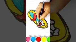 Sandle  Drawing, Painting, Coloring for Kids and Toddlers |Learn Food and Drink