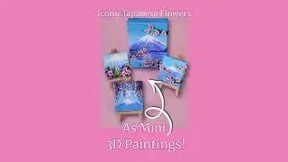 Japan-Inspired 3D Floral Paintings