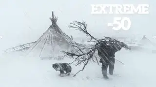 Extreme Winter Camping in Alaska (-50C) COLD WINTER CAMPING in a HOT TENT | ALONE OVERNIGHT | ASMR