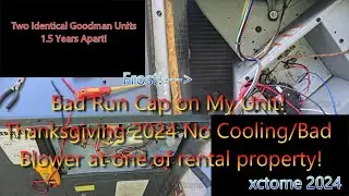 Two Identical Goodman Package Units | One Bad Run Cap and One Bad Blower Motor!