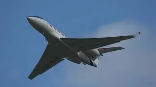 GULFSTREAM G500 N828KD DEPARTING OFF FARNBOROUGH-EGLF UK 27-9-2025