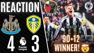 NEWCASTLE UNITED 4-3 LEEDS REACTION! FOR KING KEV 🫶