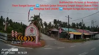Roadview from Sungai Sumun ➡️ Selekoh ➡️ Rungkup ➡️ Bagan Sungai Burung @ Bagan Datuk.