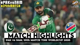 Обзор матча Пакистан &mdash; Намибия, 35-й чемпионат мира ICC T20 2026 | PAK Vs NAM Highlight