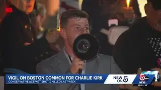 2 arrested as hundreds attend Charlie Kirk vigil in Boston