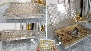 DIY a Ferrero Rocher Box into a STUNNING Jewelry Box With Hinges