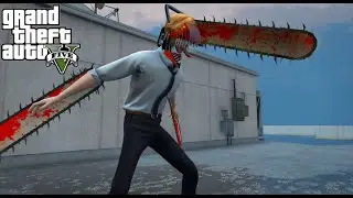 DENJI THE CHAINSAW MAN ATTACKS THE CITY IN THE RAIN | GTA V MOD