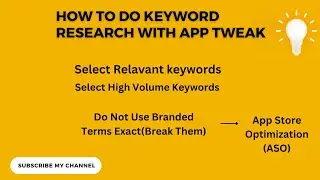 Keyword Research-  Find Keywords with App Tweak (An ASO Tool) , App Store Optimization