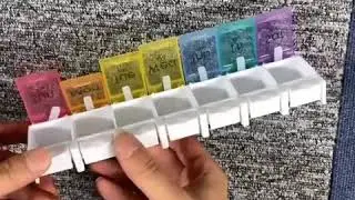 Weekly Pill Organizer BPA Free Travel 7 Day Pill Box Case with Push Button Design