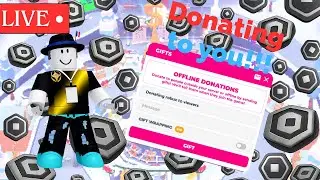 🔴Live Pls donate🔴| 🤑Donating robux to viewers💸(🍹12. stream of selling drinks🍷)