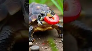 Baby Turtle Eating ASMR 🐢💚