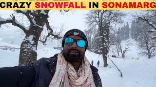 Crazy Snowfall 🌨️ in Sonamarg