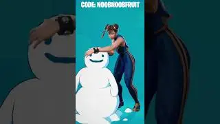 Make A Snow Friend Emote Showcase ft. Chun Li | Fortnite x Adventure Time #shorts