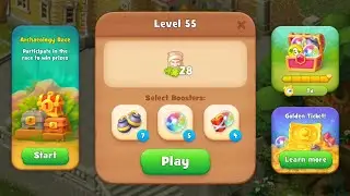 Gardenscapes Level 55 no boosters | F2P (ANDROID, IOS) 4K