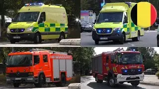 Feuerwehr und Rettungsdienst auf Einsatzfahrt in Eupen