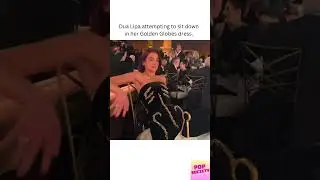 Dua Lipa attempting to sit down in her Golden Globes dress. #shorts #dualipa