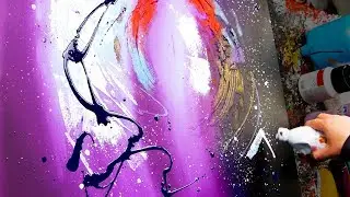 Abstract Painting Acrylics | using brush, knife and modeling paste | Science