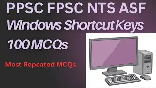 Windows shortcut keys 100 MCQs |PPSC Most Repeated computer mcqs #tayarixpert12 