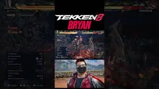 Tekken 8 😱 Bryan Chopping Elbow Hardest Possible Combos 😱 #shorts #bryan