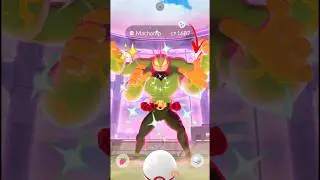 Finally I Got✨️Shiny Gigantamax Machamp Raid in #pok&eacute;mongo