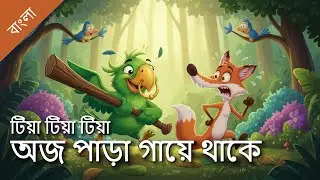 টিয়া টিয়া টিয়া অজ পাড়া গায়ে থাকে | Tiya Tiya Tiya | Bangla Cartoon | Kids Song | Bangla Chora Gaan