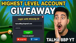 8 BALL POOL - MINICLIP HIGHEST LEVEL ACCOUNT GIVEAWAY 😱FREE FREE FREE😍GO AND LOGIN😱@talhagaming8bpYt
