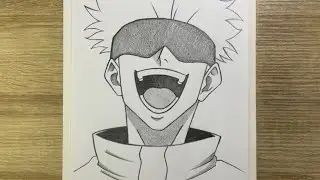 How to Draw Gojo Laughing // Epic Gojo Satoru Pencil Drawing Tutorial 