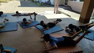Trainer Dragana's timer ringing when... children laugh in practicing karate Castra