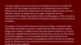 Spanish English Parallel Texts Cuenca (Part 2) Las casas colgadas