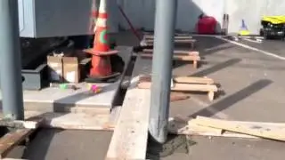 Setting Steel Bollards in Concrete