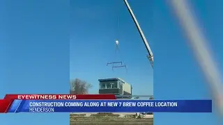 Construction coming along at new 7 Brew Coffee location