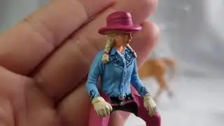 Schleich Farm World Barrel Racing With Cowgirl 41417 Unboxing And Review