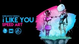 I LIKE YOU : OneBlueWolf Original : Speed Art