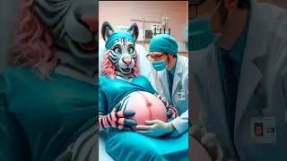 Pregnant zebra at the hospital with a doctor 🦓 #funny #beautiful #short video