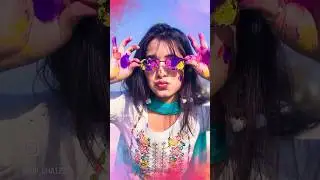 Cool & Creative Holi Photo Idea 🎨 Self Click Holi Photo Poses 🌈 #holiphotography #shortsvideo
