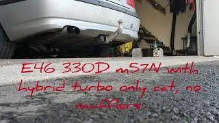 Bmw E46 330D hybrid turbo sound with catback exhaust and popcorn limiter
