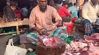 Fastest Meat Cutting And Slicing Technique By Knife | How to Butcher a Cow