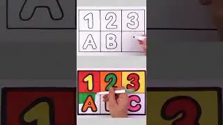 Educational Drawing | Numbers and Letters Coloring Tutorial |