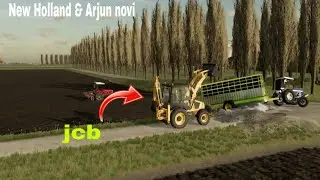 John Deere 5210, New Holland 3630 with JCB, Creation in Cotton Field | farming simulator 22 Gameplay