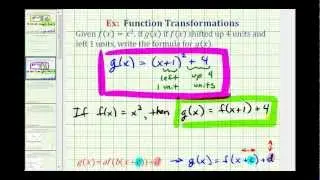 Ex 2:  Find the Equation of a Translated Quadratic Function Given a Translation