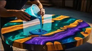 WOW! Recycled Wood and Epoxy Resin Art! Epoxy Coffee Table  Most Creative Woodworking Projects