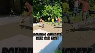 🫗POUR MORE CONCRETE With The 🏁 SPEED Of A RACE CAR Driver! 🏁 #shortvideo #concrete #short #shorts