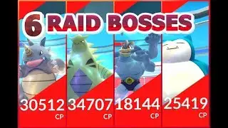 Pok&eacute;mon GO 6 Raid BOSSES! x2 Tyranitar, Snorlax, Rhydon, Charizard & Machamp