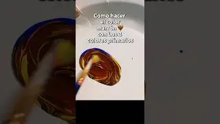 Aprende a hacer el COLOR MARR&Oacute;N y como se oscurece el marr&oacute;n #arte #marron #tips #pintura  #aprende