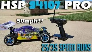 HSP 94107 Pro Brushless Buggy 3s Top Speed Test