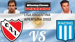 WINNING ELEVEN 2002 PS1 LIGA ARGENTINA APERTURA 2002 INDEPENDIENTE VS RACING 