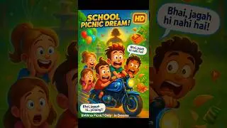 School Picnic Dream &ndash;With BMW Bike🏍 | #ytshorts #youtubeshorts #picnic #viral #hindicartoon