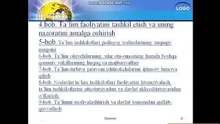 TA'LIM MUASSASASINI HUQUQIY-ME'YORIY HUJJATLAR ASOSIDA BOSHQARISH