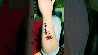 SELF NAME TATTOO WITH BEAUTIFUL 3d butterfly tattoo HAND GIRLS